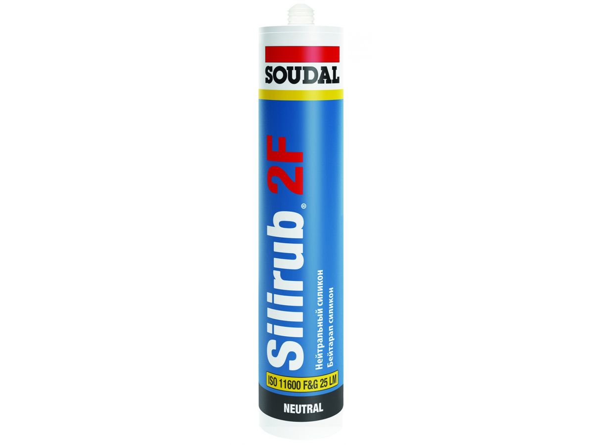 Силикон нейтральный "Soudal" SILIRUB 2F бесцветный 300 мл