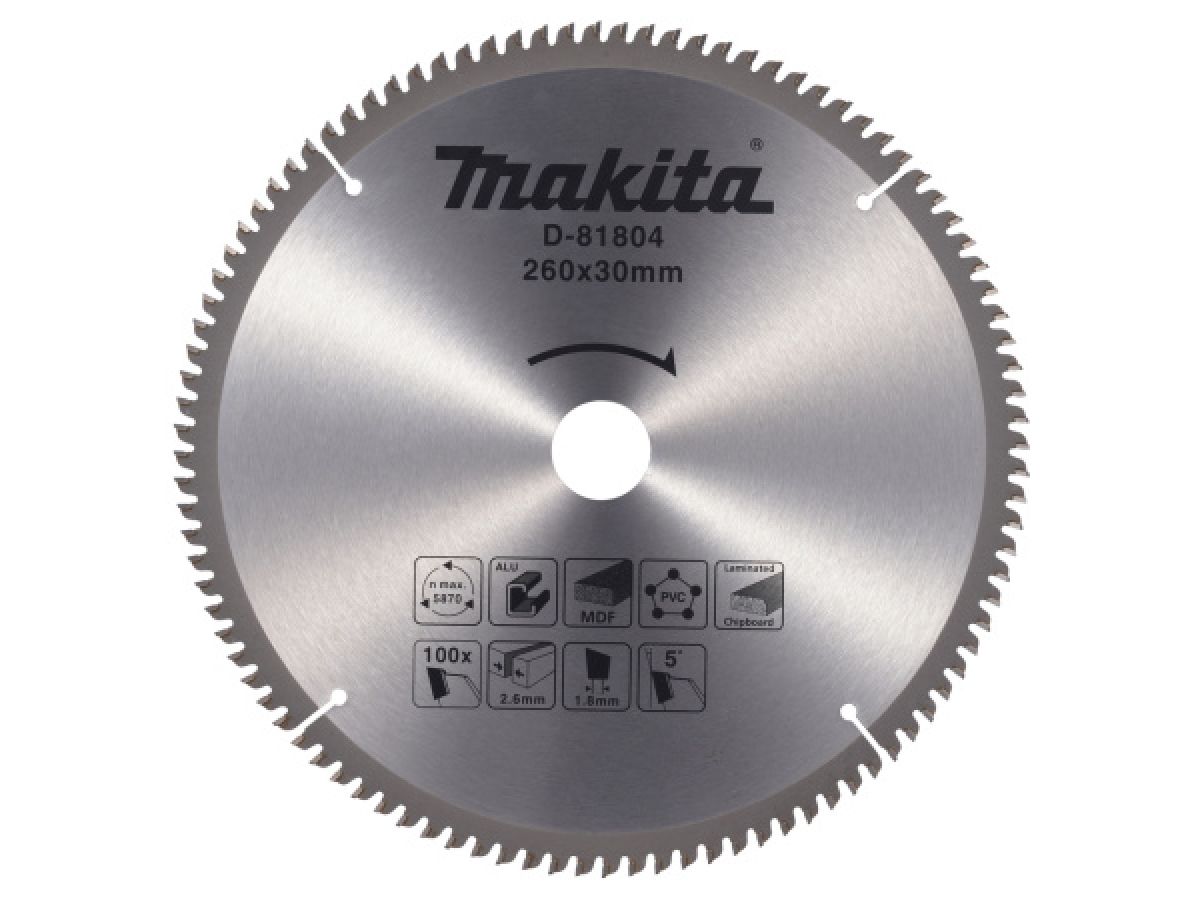 Диск пильный 260х30х2,6/1,8 мм 100 зуб. универсальный MAKITA