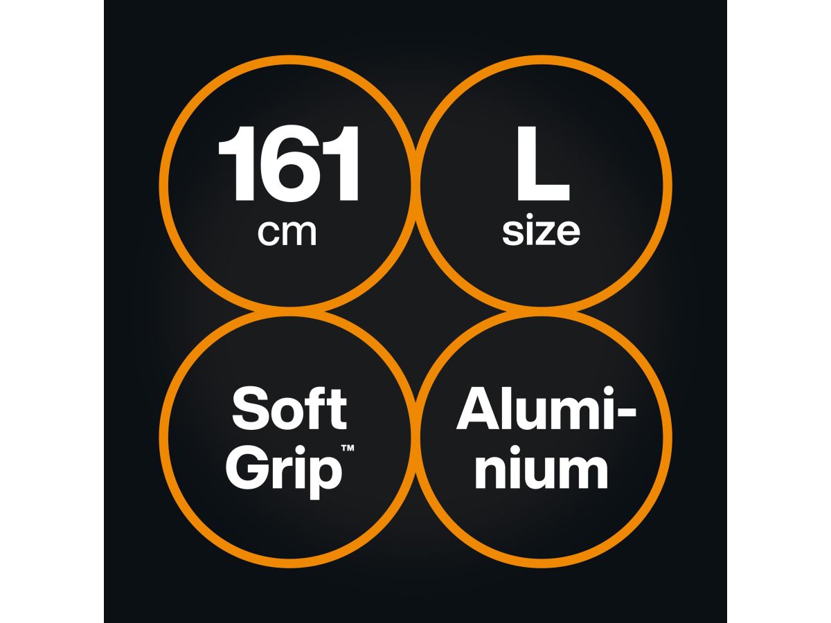 Черенок алюминиевый L 161см OneClick FISKARS