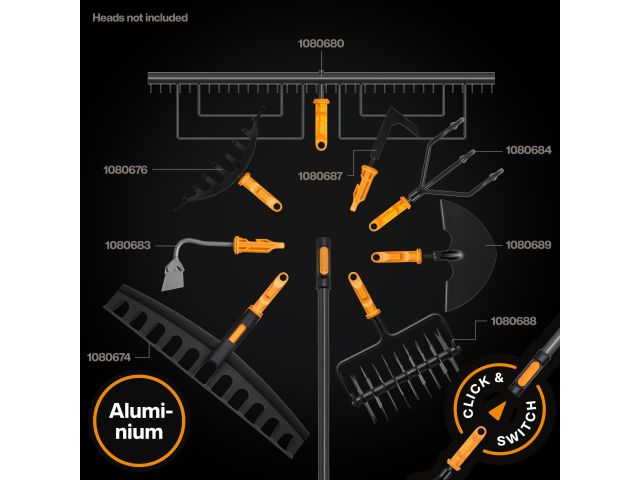 Черенок алюминиевый L 161см OneClick FISKARS (Длина 161 см)