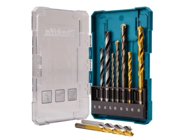 Набор сверл смеш. 9шт (дер., мет., бет.) MAKITA