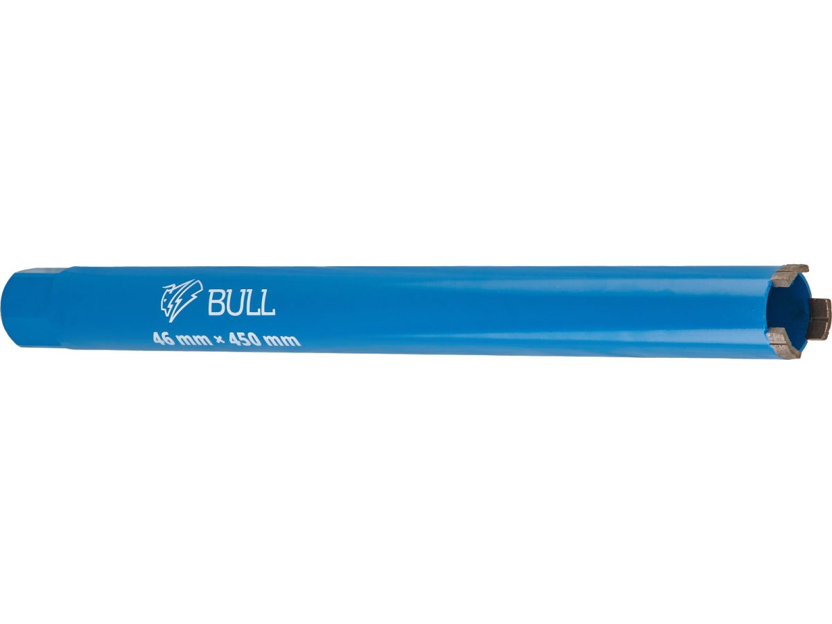 Коронка алмазная d 46мм железобетон BULL, L450мм, 1 1/4", микроудар, сухое сверление