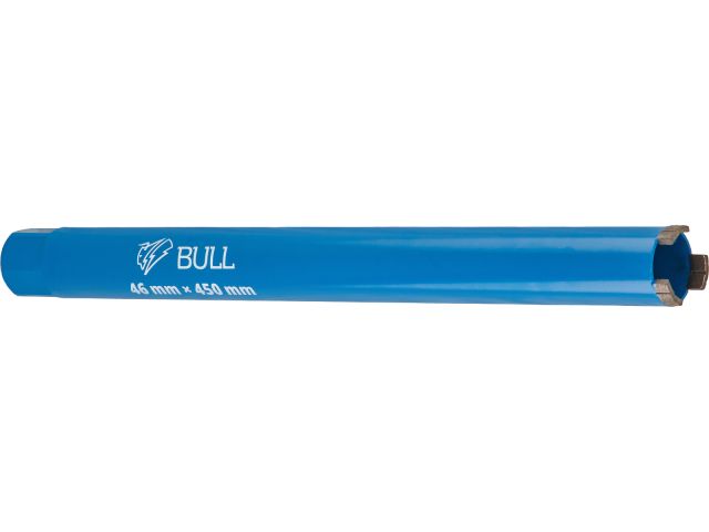 Коронка алмазная d 46мм железобетон BULL, L450мм, 1 1/4", микроудар, сухое сверление