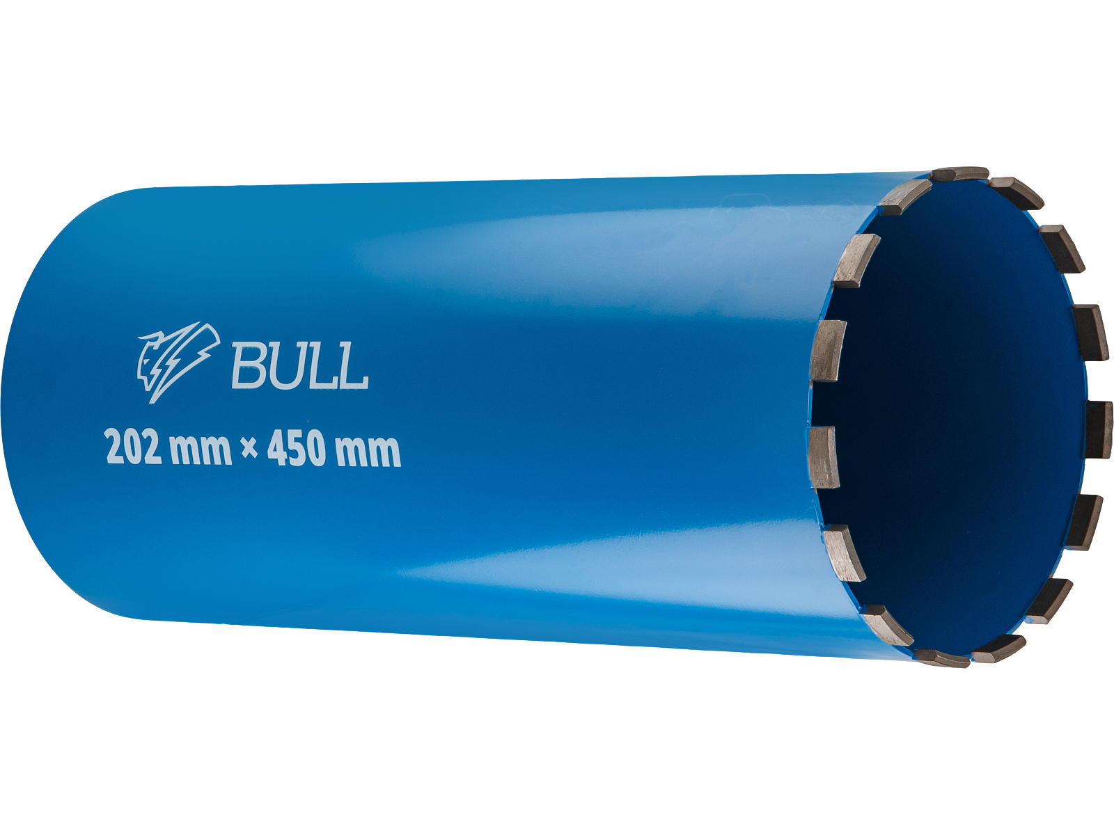 Коронка алмазная d 202мм железобетон BULL, L450мм, 1 1/4", мокрое сверление