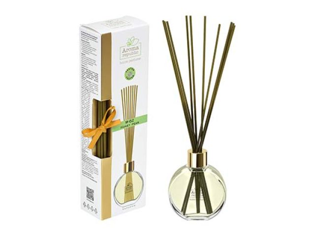 Ароматический диффузор в стеклянном флаконе 70 мл,"№ 62 Honey pear",  AROMA REPUBLIC
