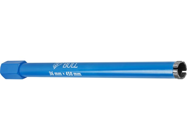 Коронка алмазная d 36мм железобетон BULL, L450мм, 1 1/4", микроудар, сухое сверление