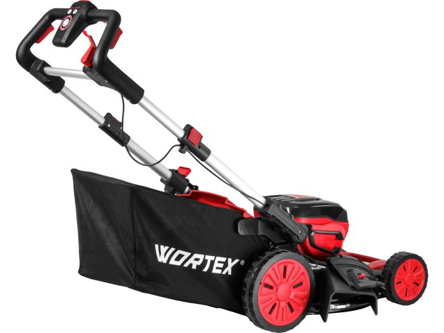 Газонокосилка аккумуляторная WORTEX CLM 4536-2 в кор. XLT SET БЕСЩЁТ.ДВИГ., САМОХОД., 18В+18В (2х4 Ач акб, 460 мм, выс. 30-75 мм, дека сталь