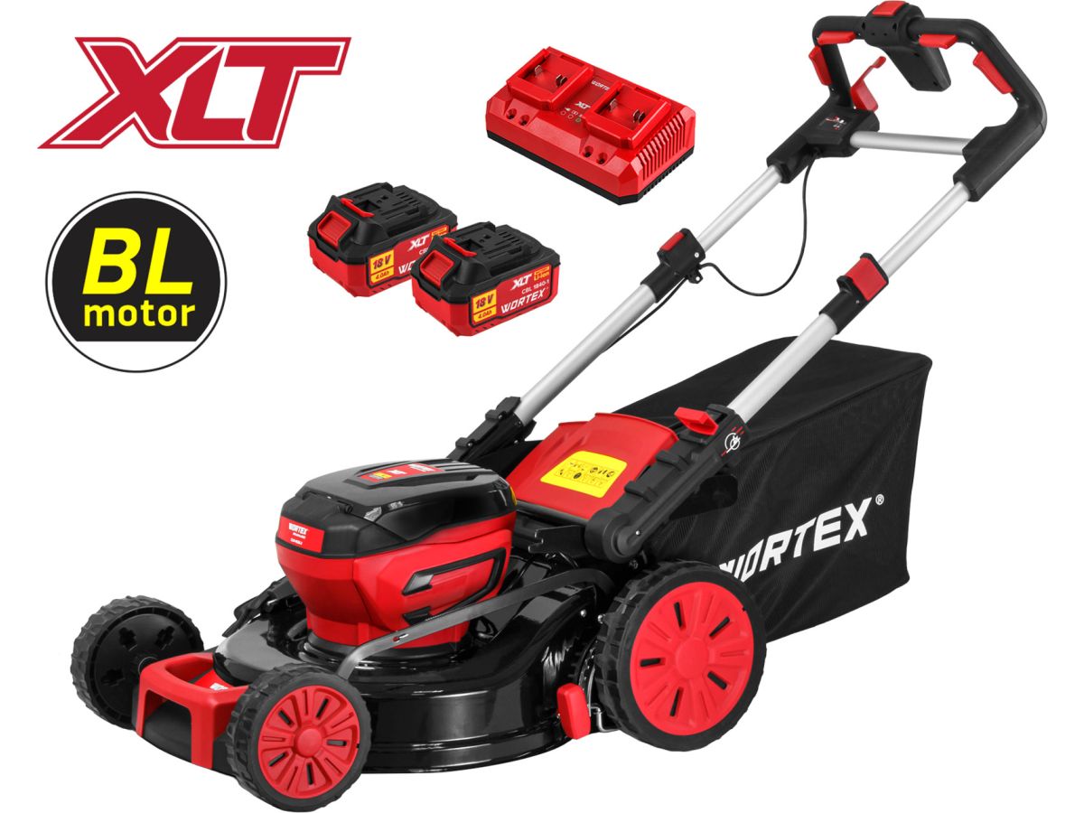 Газонокосилка аккумуляторная WORTEX CLM 4536-2 в кор. XLT SET БЕСЩЁТ.ДВИГ., САМОХОД., 18В+18В
