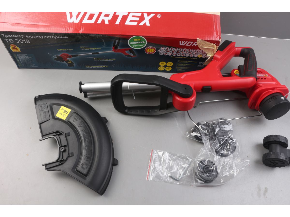 Триммер аккум. WORTEX TB 3018 ALL1 XLT SOLO 18В, шир.скаш.300 мм, полуавт.головка, леска 1.6 мм уц