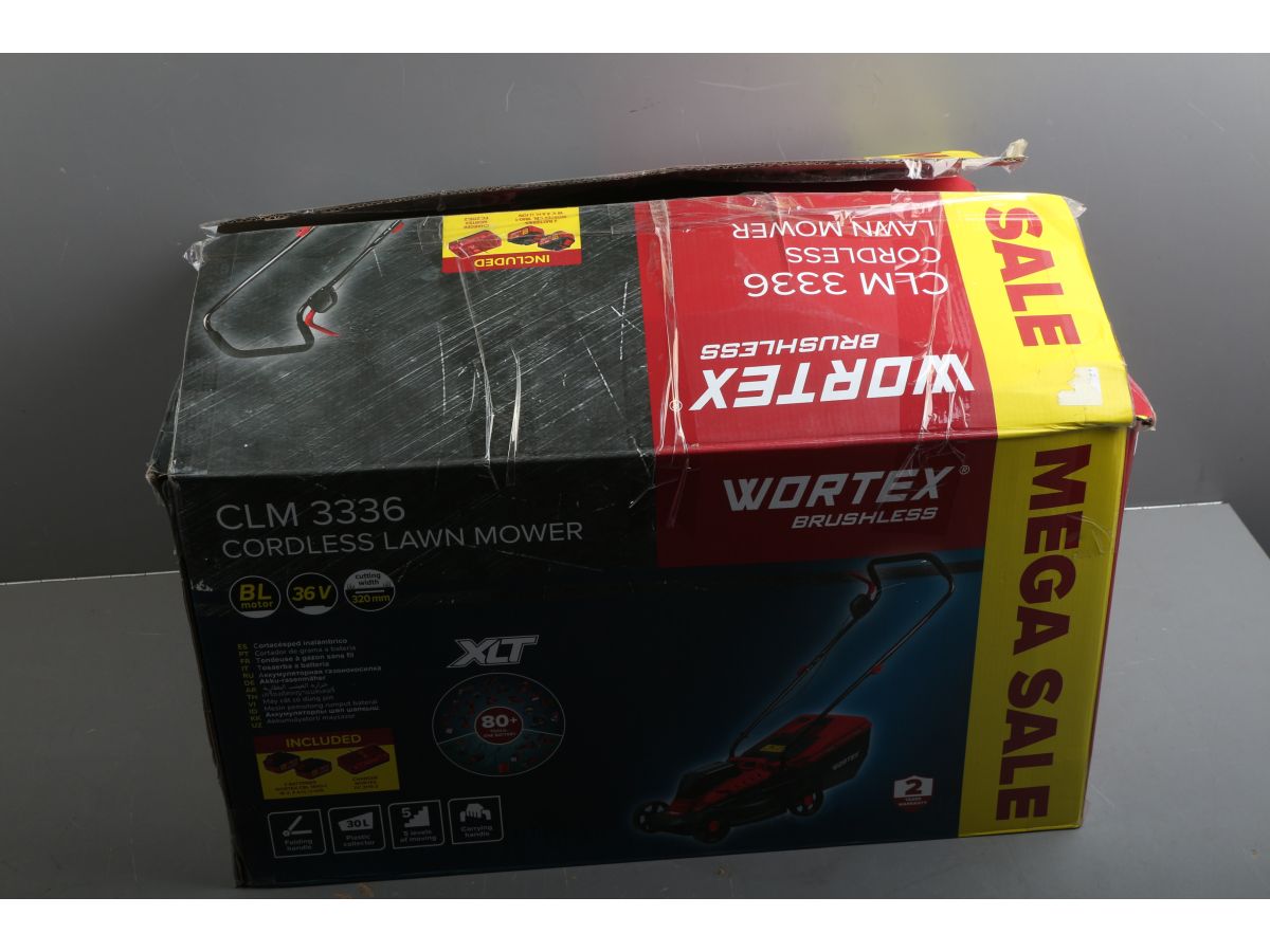 Газонокосилка аккумуляторная WORTEX CLM 3336 в кор. ALL1 XLT SOLO БЕСЩЁТ.ДВИГ., 18В+18В, шир.330 м