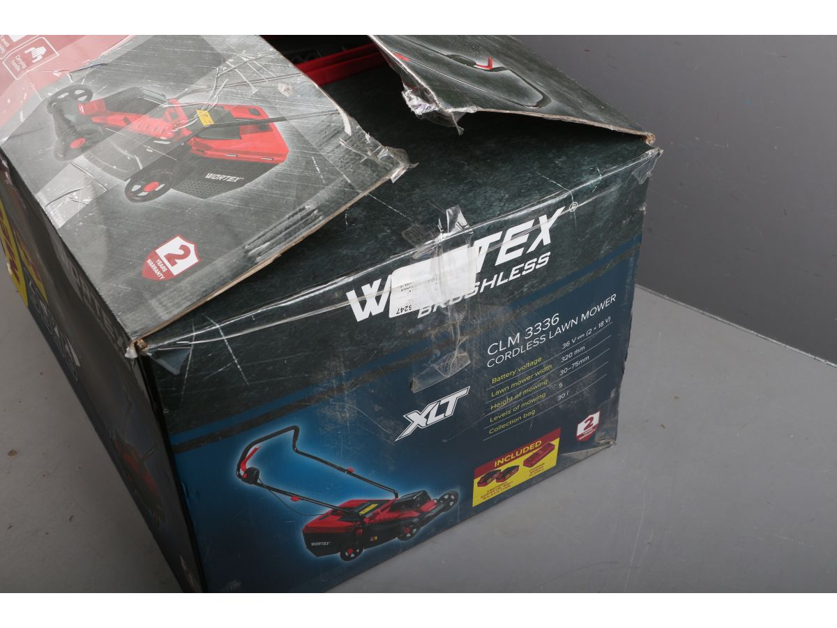 Газонокосилка аккумуляторная WORTEX CLM 3336 в кор. ALL1 XLT SOLO БЕСЩЁТ.ДВИГ., 18В+18В, шир.330 м