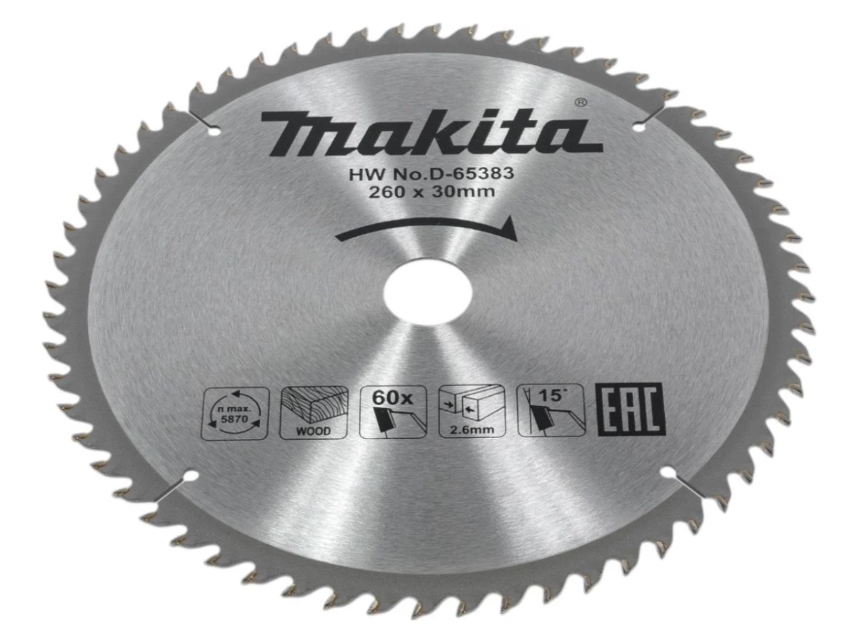 Диск пильный 260х30х2,6 мм 60 зуб. по дереву MAKITA