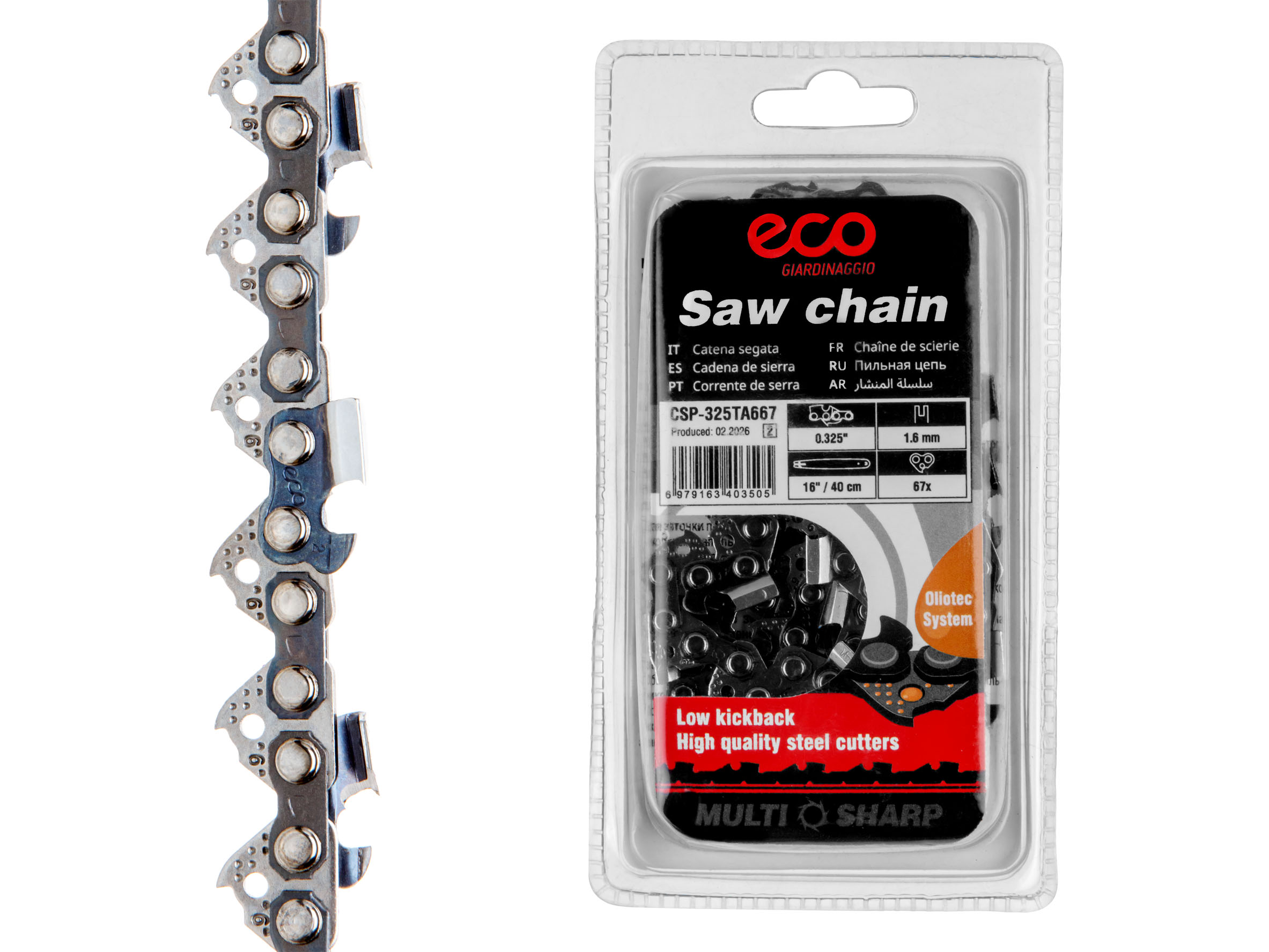 Цепь 40 см 16″ 0.325″ 1.6 мм 67 зв. 325TA (в блистере) ECO
