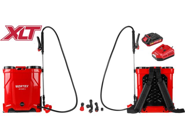 Аккум. опрыскиватель WORTEX KS 1220 Li в кор. ALL1 XLT SET 18В, 12 л, 2 Ач акб (с функц. перемешивания, Li-Ion, 2 А*ч АКБ + 2 А З/У)