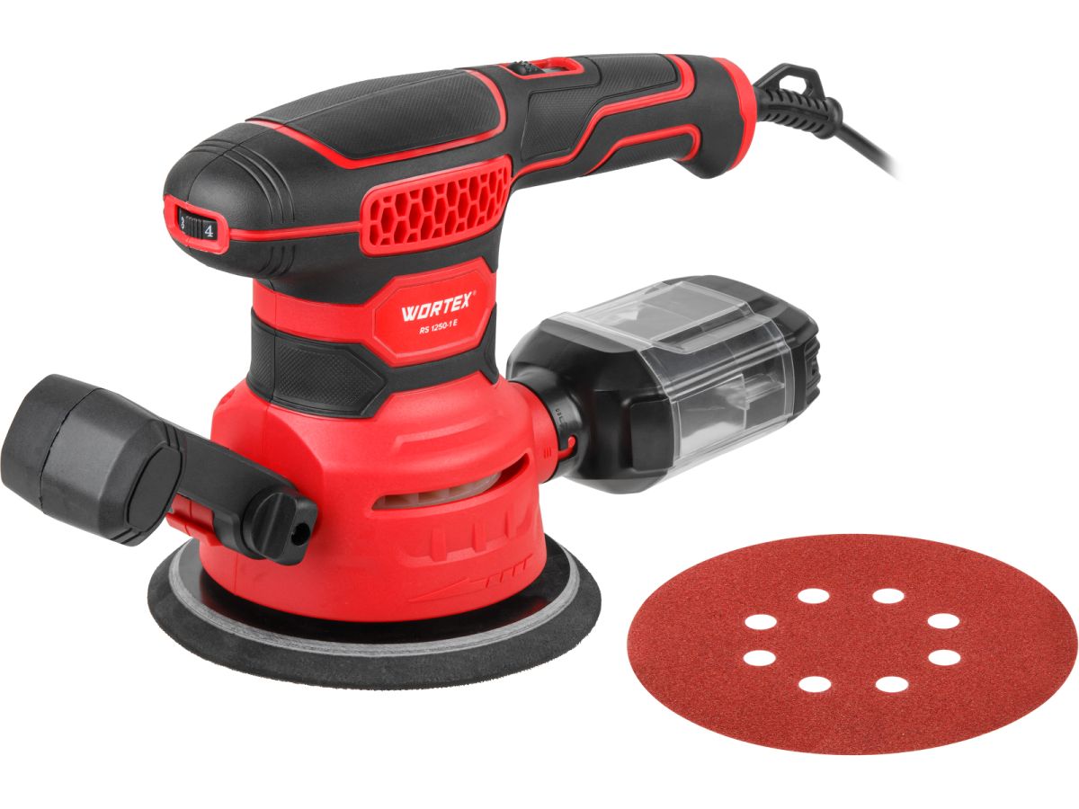Эксцентриковая шлифмашина WORTEX RS 1250-1 E в кор. 450 Вт, 150 мм, 6000-12000 об/мин