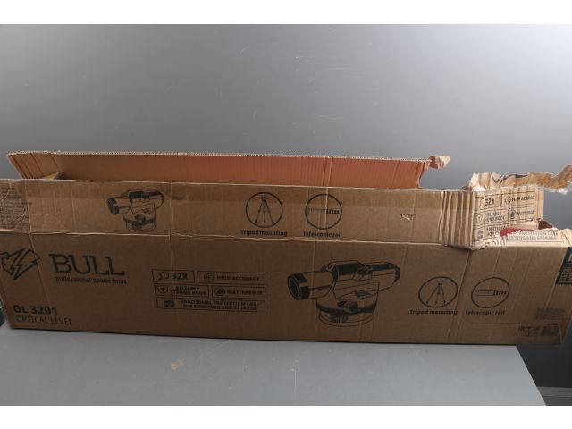 Нивелир оптический BULL OL 3201 + аксессуары в кор. уцененный (6182215928) (увеличение 32х, до 120 м, резьба 5/8")