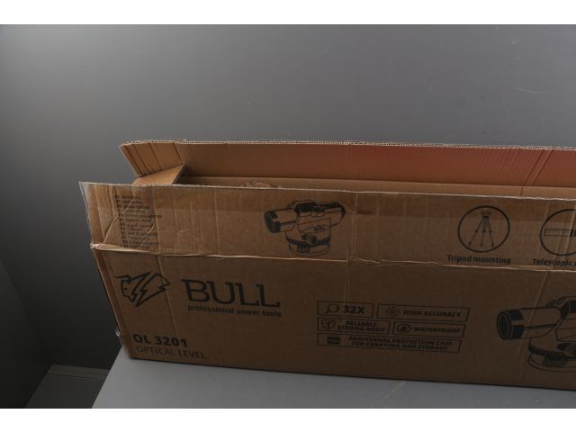Нивелир оптический BULL OL 3201 + аксессуары в кор. уцененный (6182215928) (увеличение 32х, до 120 м, резьба 5/8")
