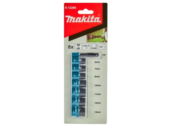 Набор ударных головок 6-13 мм 1/4" (8 шт) MAKITA