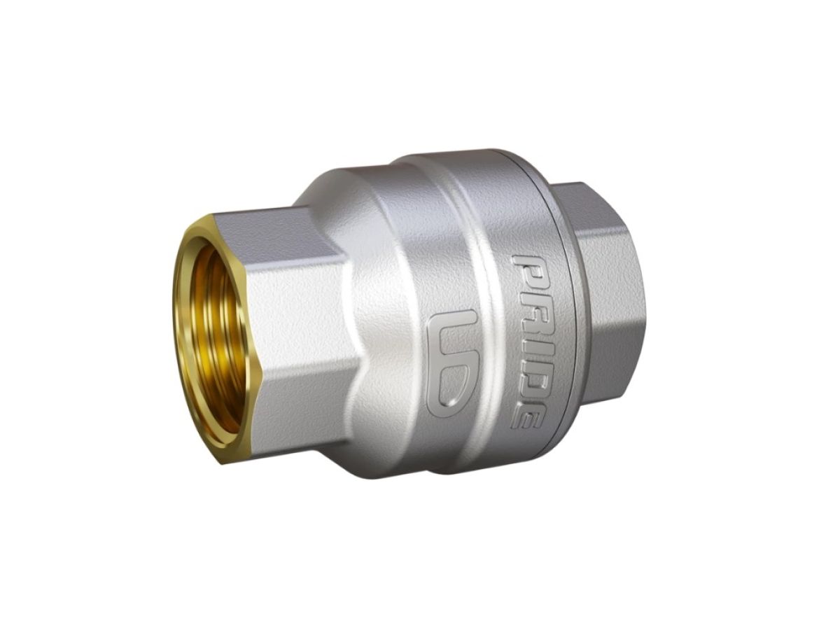 Клапан обратный 1/2" вн.-вн. пружинный латунный шток, LD