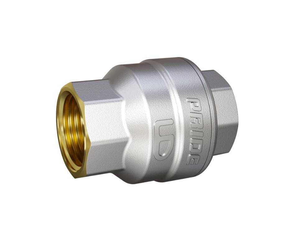 Клапан обратный 1/2″ вн.-вн. пружинный латунный шток, LD