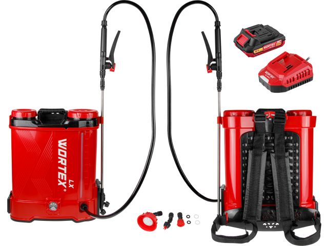 Аккум. опрыскиватель WORTEX LX KS 1220-1 Li в кор. ALL1 XLT SET 18В, 12 л, 2 Ач акб (2 Ач акб, 2 А зу)