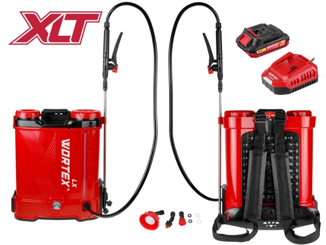 Аккум. опрыскиватель WORTEX LX KS 1220-1 Li в кор. ALL1 XLT SET 18В, 12 л, 2 Ач акб (2 Ач акб, 2 А зу)