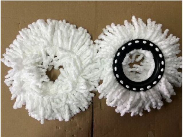 Набор сменных насадок для швабры с отжимным ведром AquaSpin, 2 шт., PERFECTO LINEA (Диаметр: 32 см.)