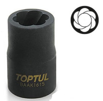 Головка 1/2" 15мм для сорванных граней TOPTUL