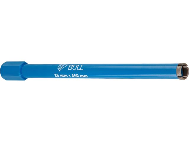 Коронка алмазная d 36мм железобетон BULL, L450мм, 1 1/4", мокрое сверление