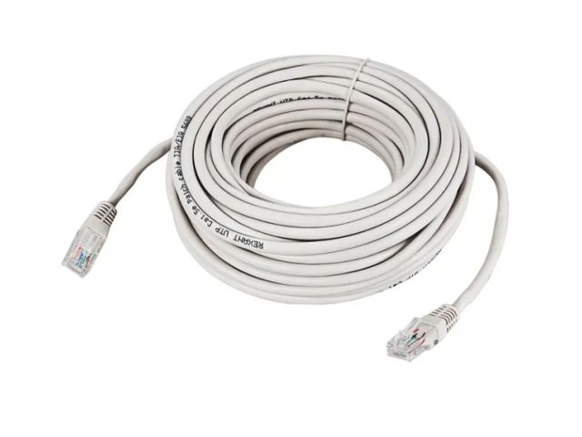 Пaтч-корд 10м U/UTP, CAT 5e, RJ45-RJ45, PVC серый REXANT