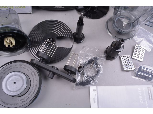 Кухонный комбайн NORMANN AFP-947 уцененный (8373539040) (ОТГРУЗКА ТОЛЬКО ПО ЭТН/ЭТТН | 1000 Вт; регул.скор.; 12 функций; блендер 1.8 л; чаша