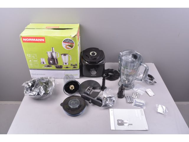 Кухонный комбайн NORMANN AFP-947 уцененный (8373539040) (ОТГРУЗКА ТОЛЬКО ПО ЭТН/ЭТТН | 1000 Вт; регул.скор.; 12 функций; блендер 1.8 л; чаша