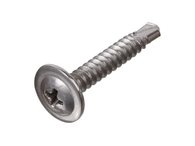 Саморез 4.2х19 мм с прессшайбой, со сверлом, нерж.сталь (А2) (50 шт в зип-локе) STARFIX