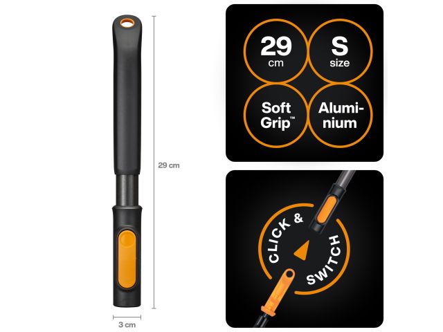 Рукоятка малая алюминиевая S 29см OneClick FISKARS