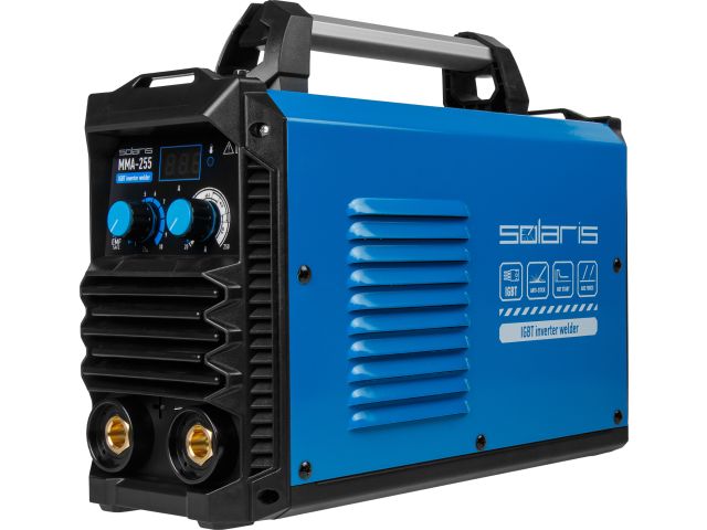 Инвертор сварочный Solaris MMA-255 (230В; 20-250 А; 60В; электроды диам. 1.6-5.0 мм; вес 4.7 кг)