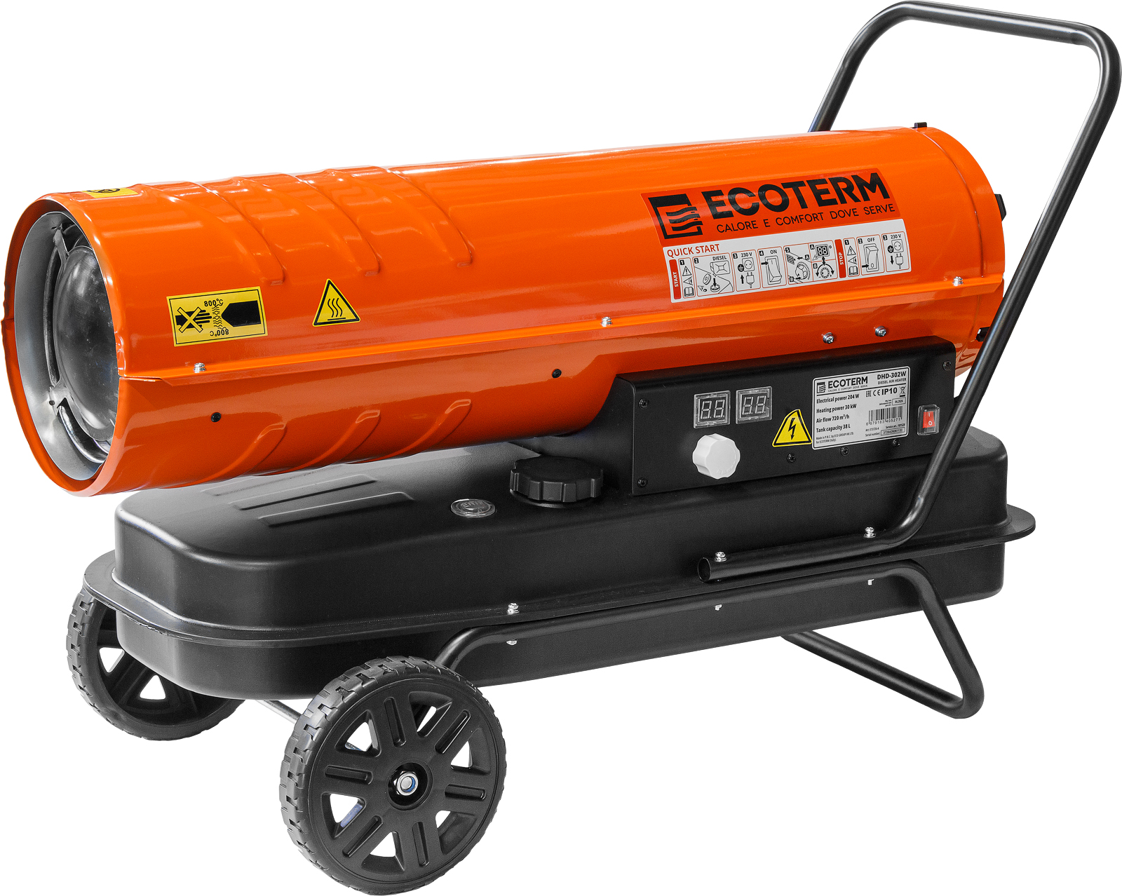 Нагреватель воздуха диз. Ecoterm DHD-302W прямой