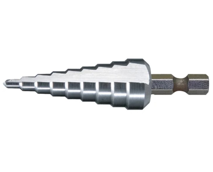 Сверло ступенчатое по металлу HSS с прямым желобком, 4-12x65, 1/4"