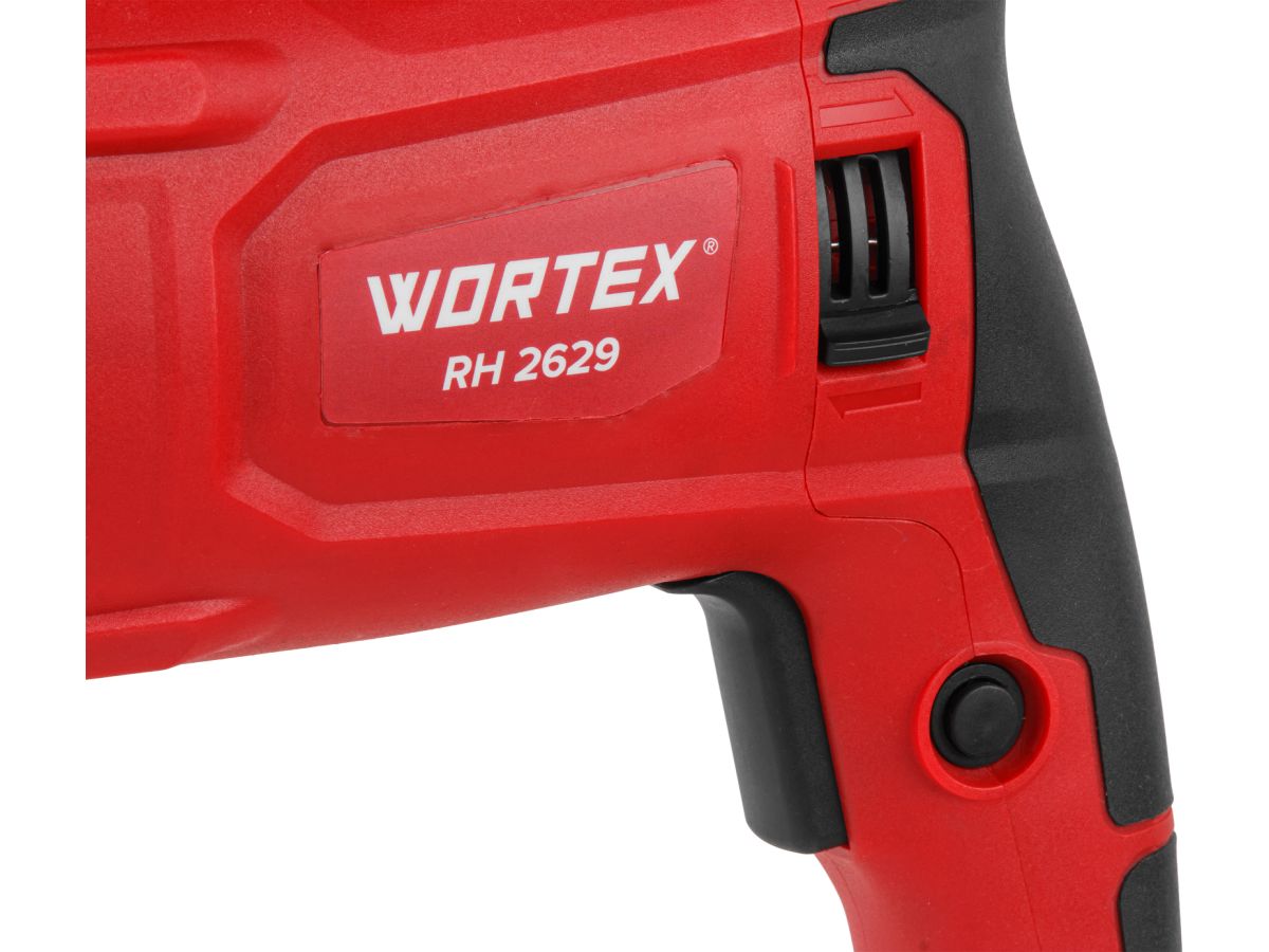 Перфоратор WORTEX RH 2629 в чем. + (2 зубила, 3 сверла) 800 Вт, 3.0 Дж, 26 мм, 4 режима, SDS-plus, Б