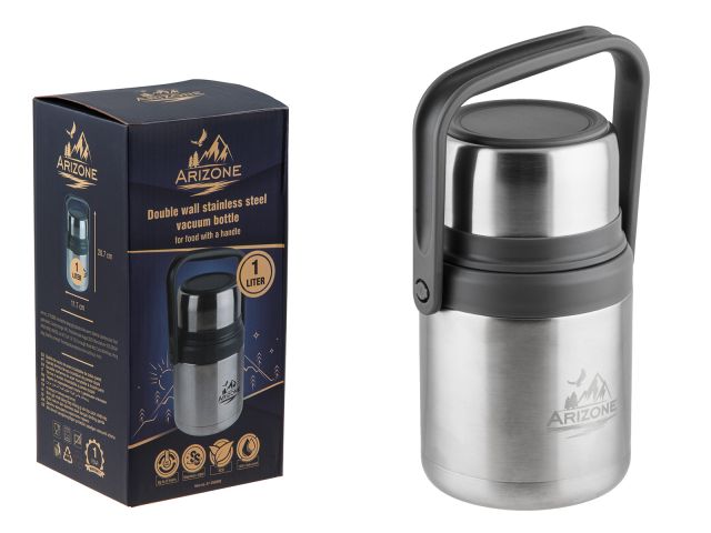 Термос для еды с ручкой, 1 л, нержавеющая сталь, ARIZONE