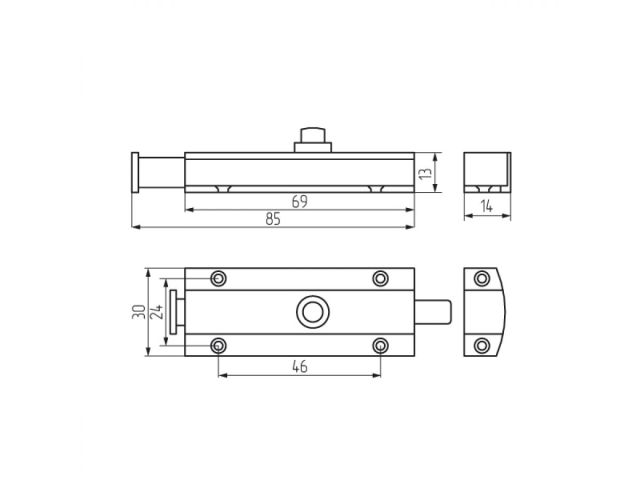 Защелка автомат, золото STARFIX