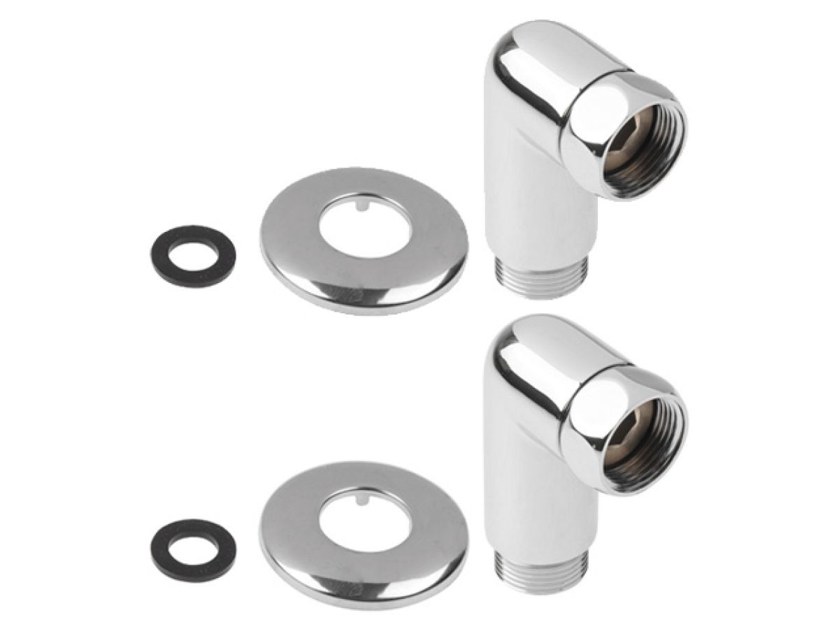 Американка угловая 1/2" вн. х 1/2" нар. ХРОМ, AV Engineering (2 шт. в уп.)