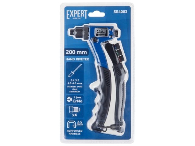 Заклепочник усиленный 2,4-4,8мм EXPERT STARTUL (SE4083) (длина 200мм, трехсегментный механизм)