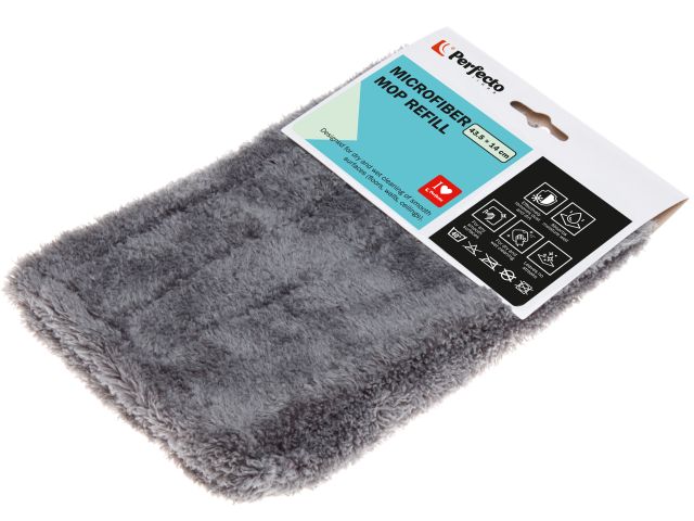 Сменная насадка для швабры из микрофибры, серая, PERFECTO LINEA