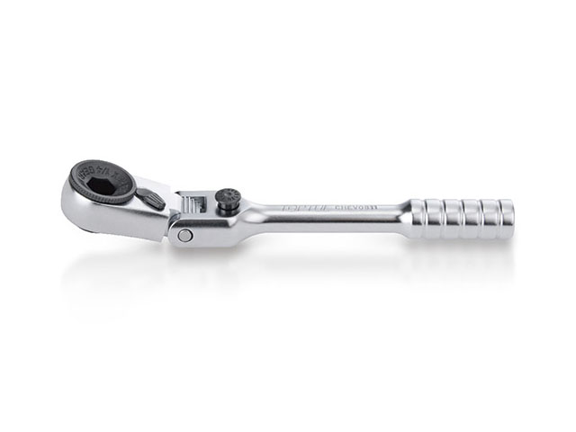 Трещотка 1/4" мини, 60зуб. 110мм, с шарниром TOPTUL