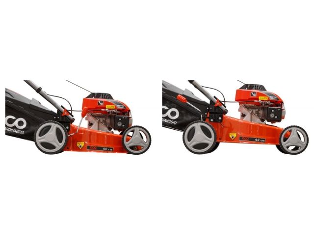 Газонокосилка бензиновая ECO LG-434 самоходная (3.5 л.с., шир. 42 см, самоходная, мульчир., стальн. корпус, травосборник 45 л)