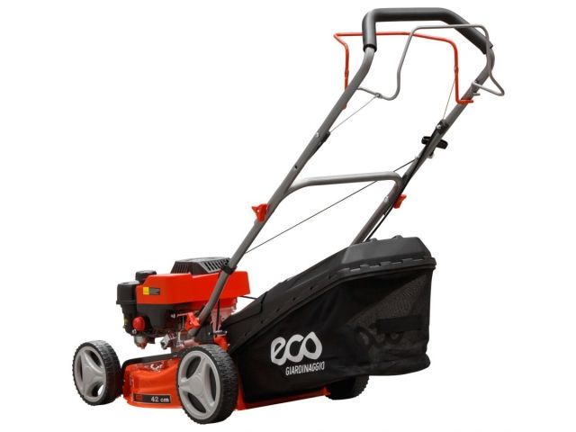 Газонокосилка бензиновая ECO LG-434 самоходная (3.5 л.с., шир. 42 см, самоходная, мульчир., стальн. корпус, травосборник 45 л)
