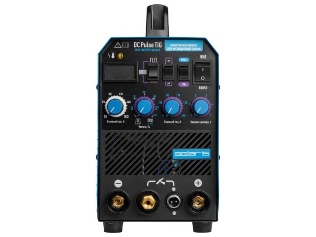 Инверторный аппарат аргонодуговой сварки SOLARIS TIG-200P (DC TIG; HF; Pulse; MMA; 180 A; 150 В-240 В)