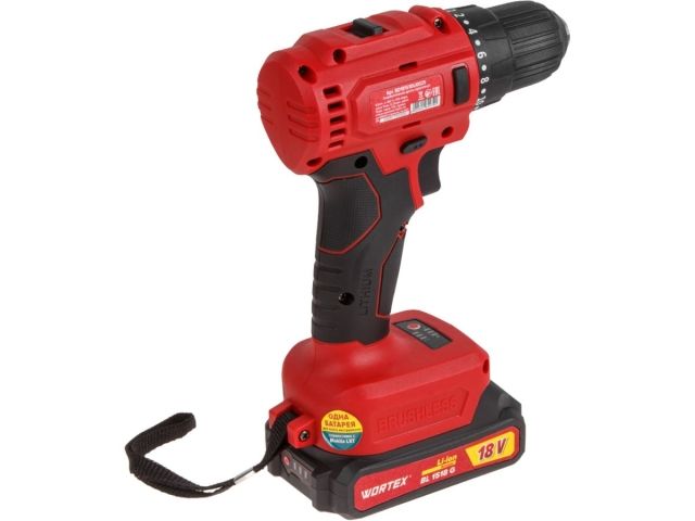 Аккум. дрель-шуруповерт WORTEX BD 1815-1 DLi в чем. ALL1 XLT БЕСЩЕТ, 18 В, 50 Н*м, 1х1.5 А*ч, БЗП 10 (шурупы до 9 мм)