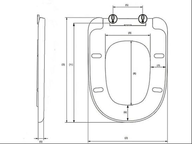 Сиденье для унитаза AV Engineering, ALCA Plus (Дюропласт)