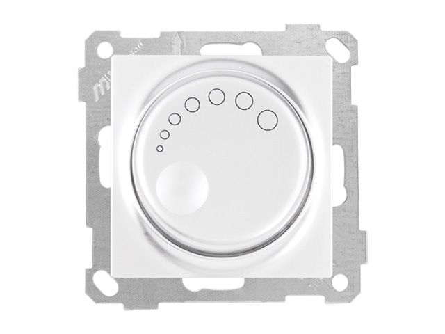 Выключатель поворотный (диммер) (скрытый, без рамки, винт. зажим, 1000Вт) белый, DARIA, MUTLUSAN (220VAC, 100 - 1000VA,  50 Hz, IP20)